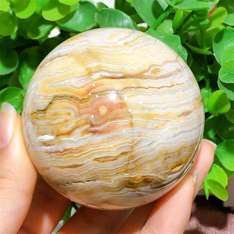 

Natural Crazy Agate Sphere, Healing Crystal Stone, Room Decor, Energy Halloween Decoration, Witchcraft Gift, 6cm