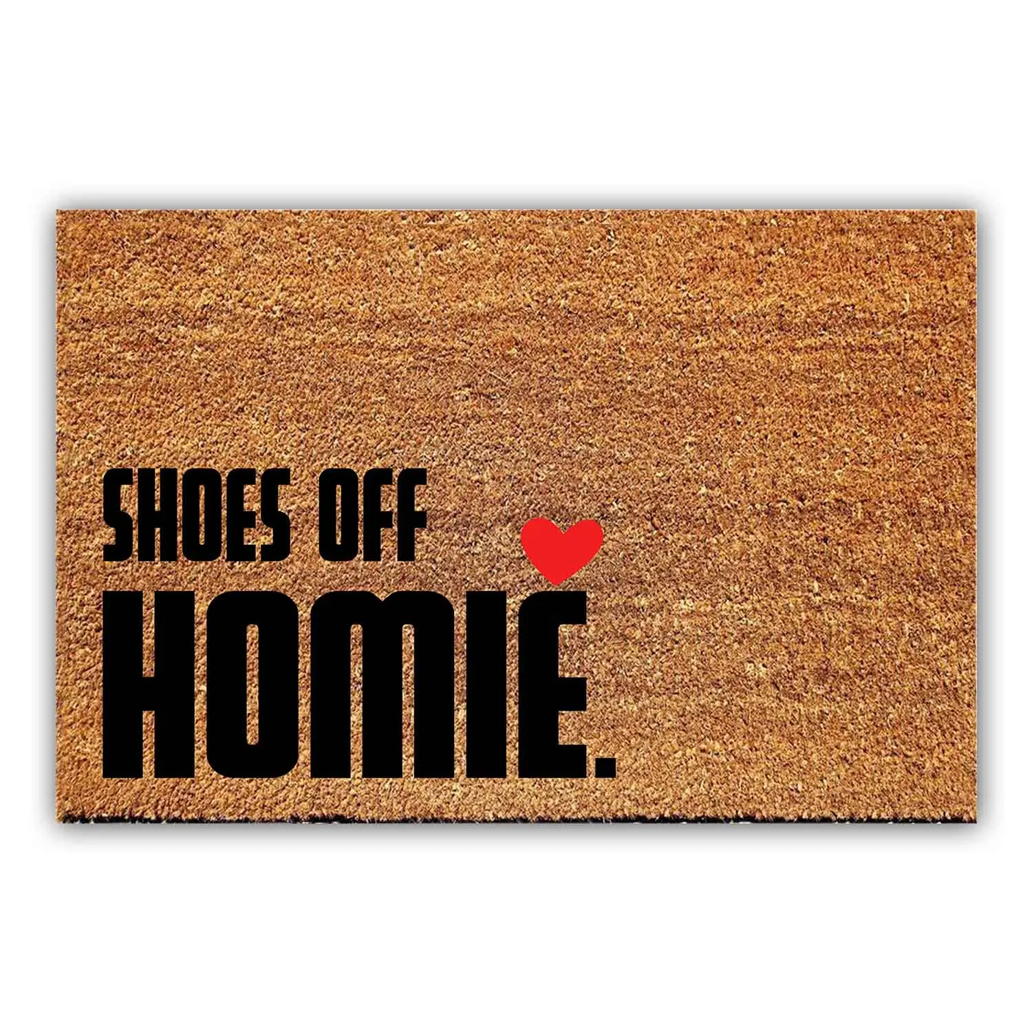 

Funny Coir Doormat Shoes Off Homie Welcome Front Porch Decor Funny Doormat For The Entrance Way Personalized Rugs 23.6 x 15.7 in