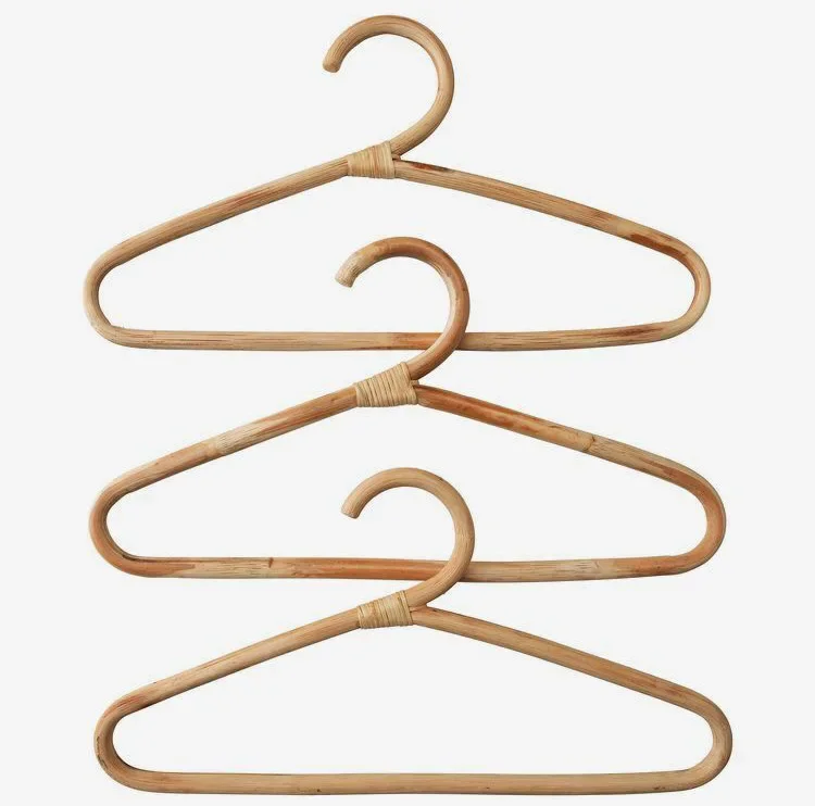 New Rattan Clothes Hanger Style Baby Kids Garments Organizer Rack Children Hanger Kids Room Decoration Hanger for Clothes Scarf