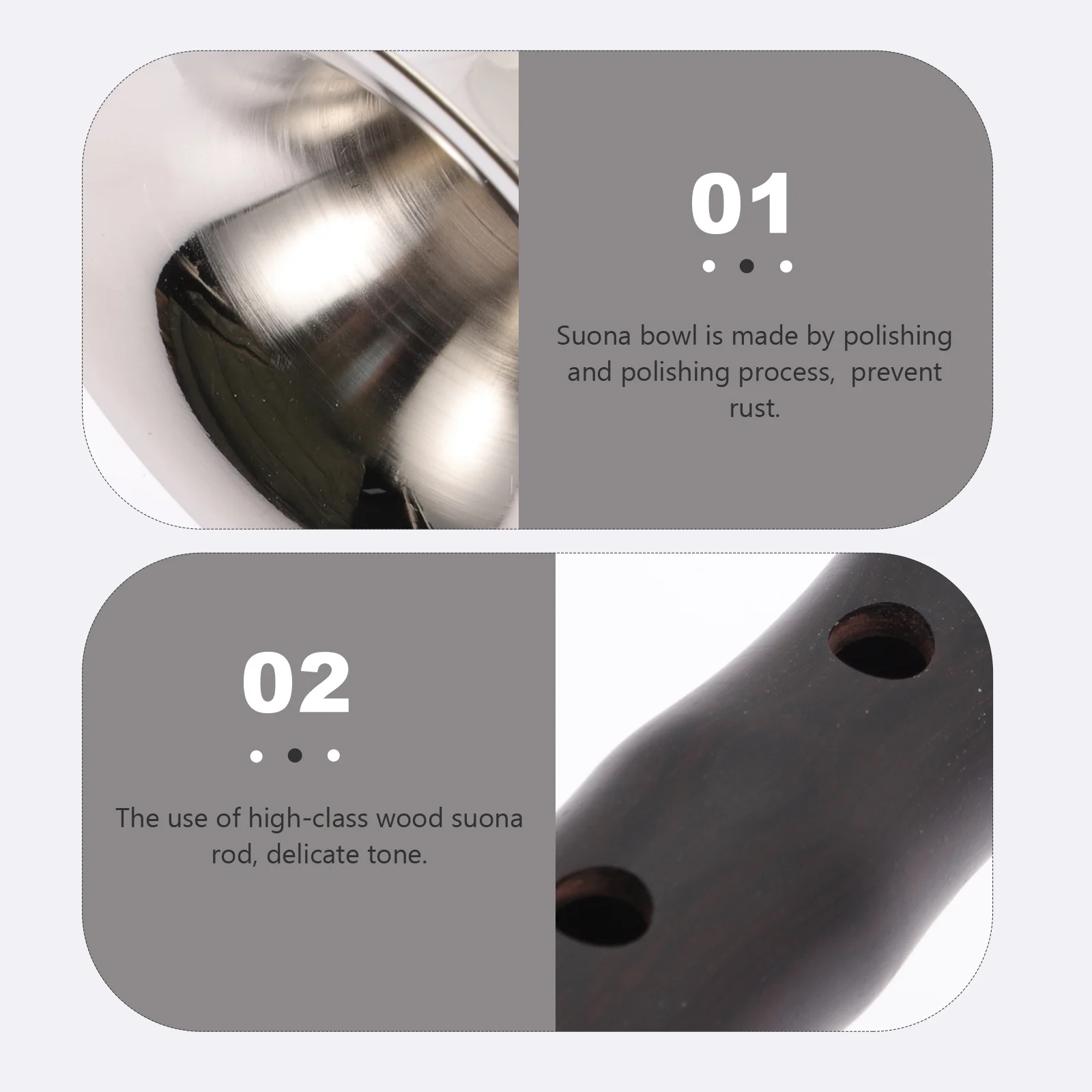 

1Set F Key Rosewood Suona Musical Instrument Professional Chinese Wind Tool for Beginners and Students Chinese Suona