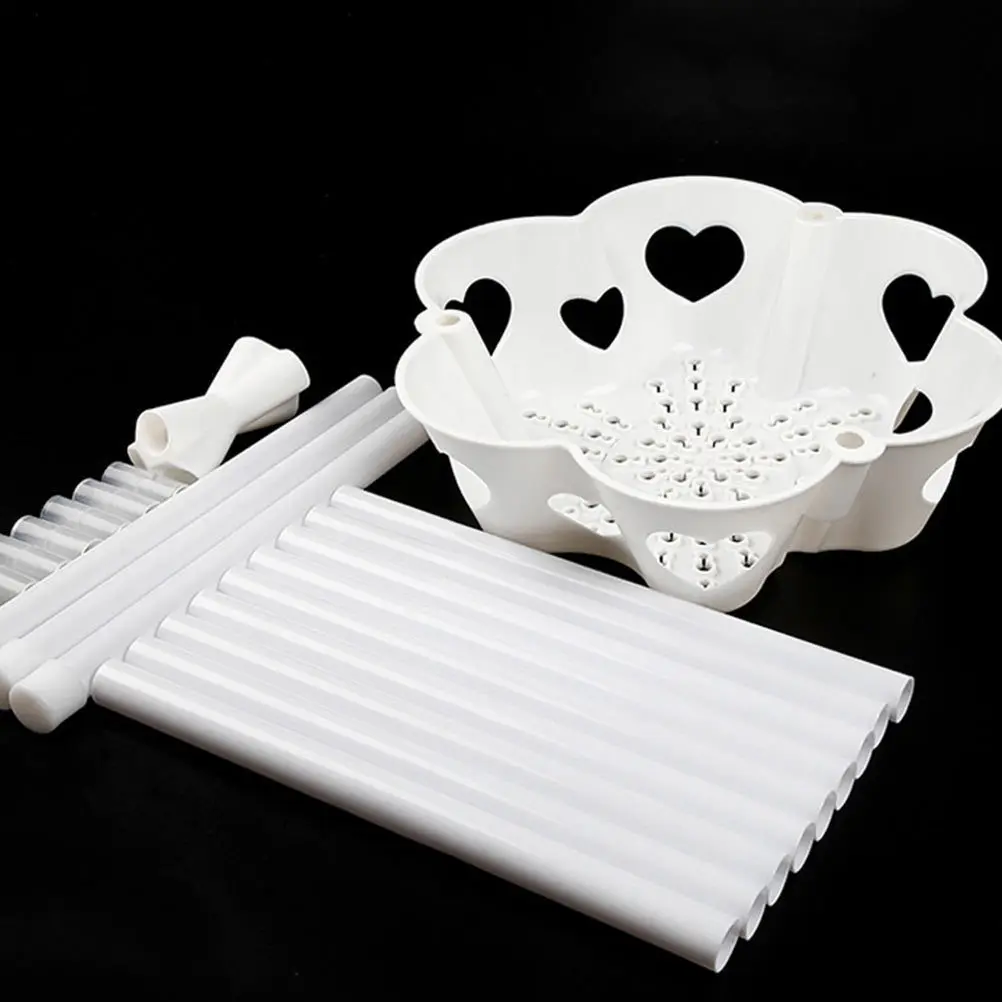 

1pc Plastic Flower Basket Tripod Stand For Wedding Party Decoration Desktop Display Rack Flower Arrangement Ware Decorative