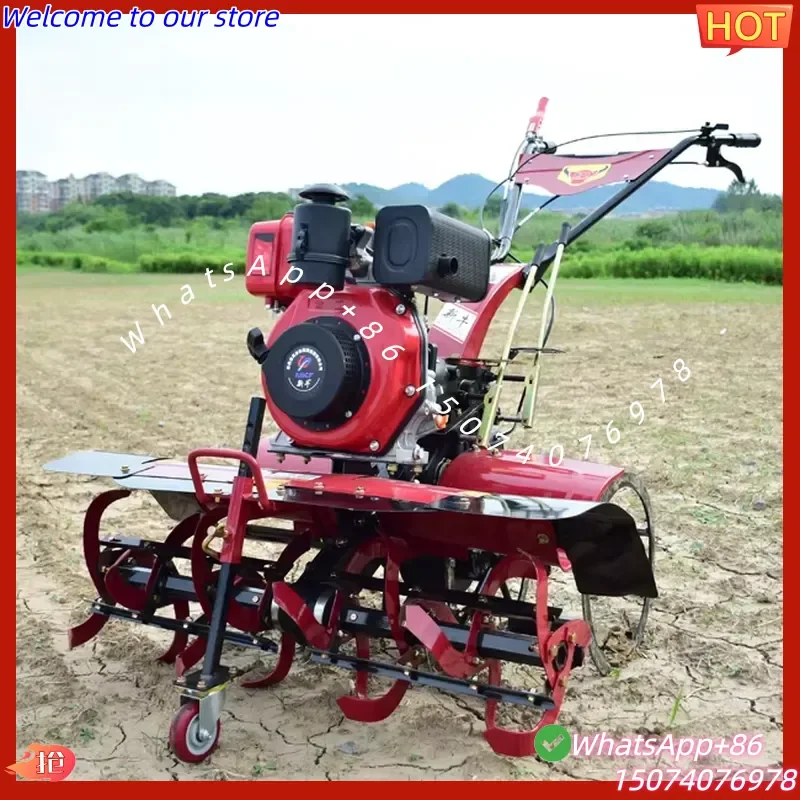 2026 Agricultural Rotary Mini Power Tiller Cultivator with Gear Transmission for Farm Land Cultivation
