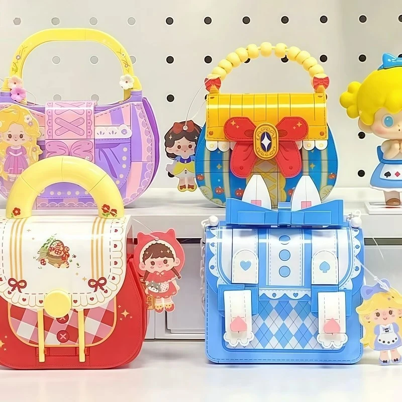 

Disney Series Building Block Princess Bag Alice Snow White Tangled Toy Splicing Small Particle Model Ornaments Collection Gifts