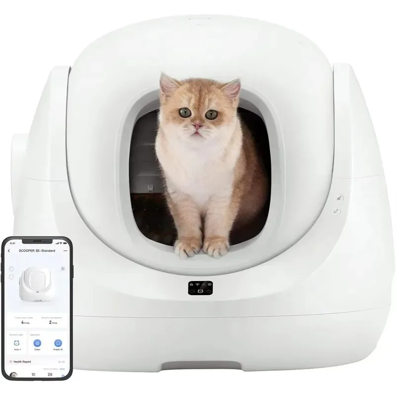 STLF New automatic self-cleaning cat box, suitable for multiple cats, with APP odor control