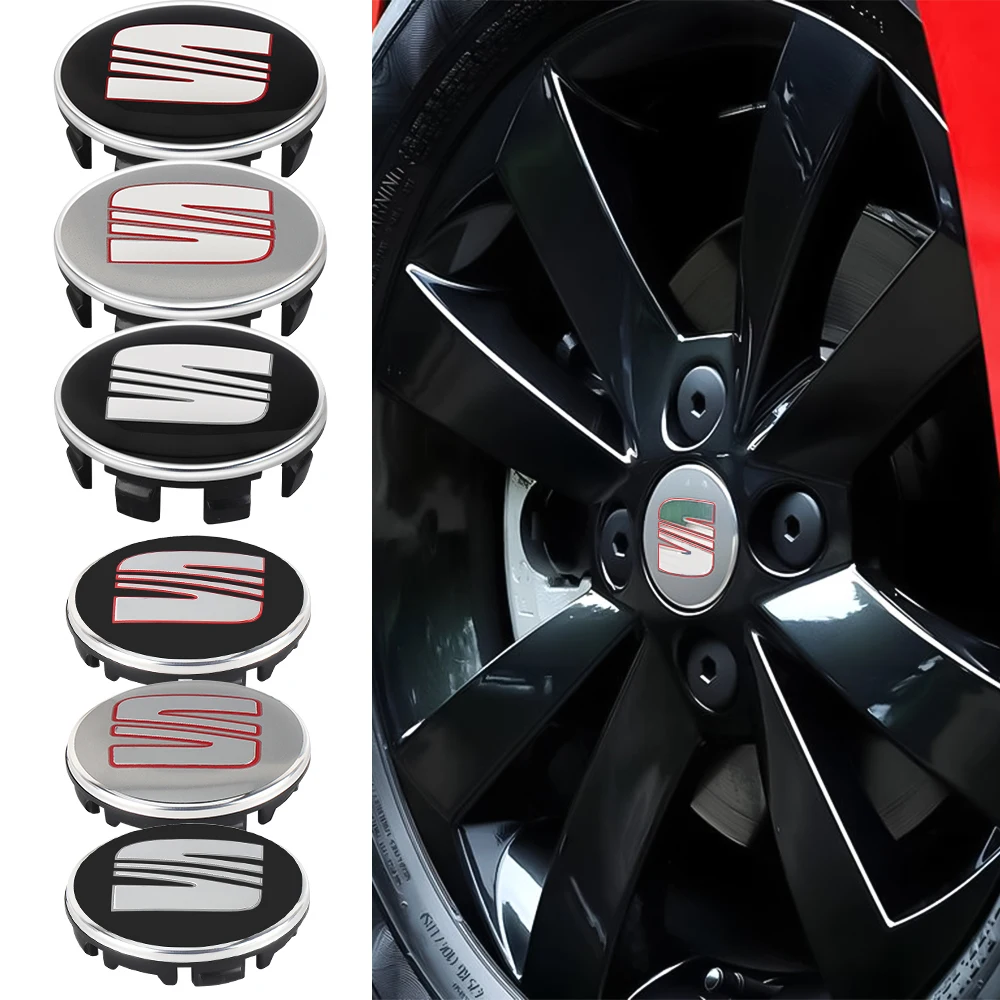 Emblema de coche de 55/63MM, tapa central de rueda, accesorios de reacondicionamiento de llanta para Seat FR Cupra Ateca Leon Mk1 Mk2 Mk3 5f Ibiza 6f Toledo
