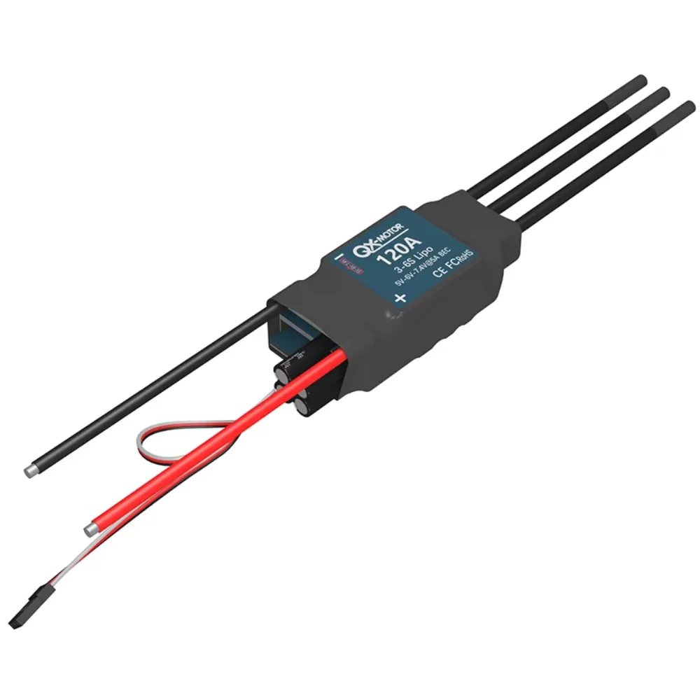 QX-MOTOR Specialized Brushless 120A ESC 3-6S Suitable for 80mm 90mm EDF Brushless Motor with Built in BEC for RC Helicopter