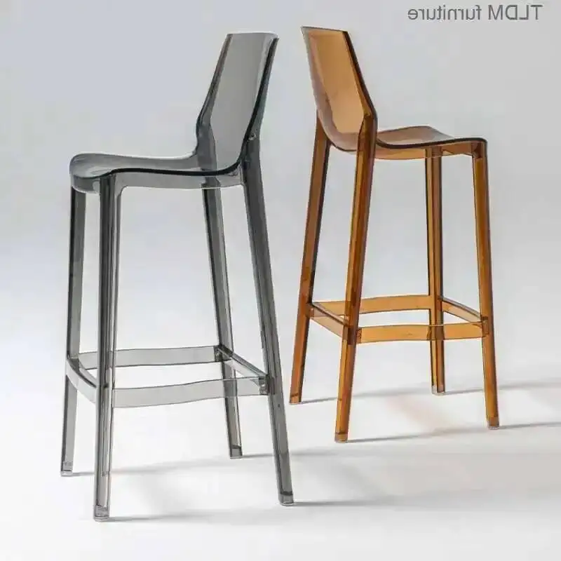 ميزة سيلا مأدبة البلاستيك الشفاف أثاث عالي الحد الأدنى شرفة الشمال كراسي المنزل الألعاب الطعام كراسي الطعام مصمم QQ