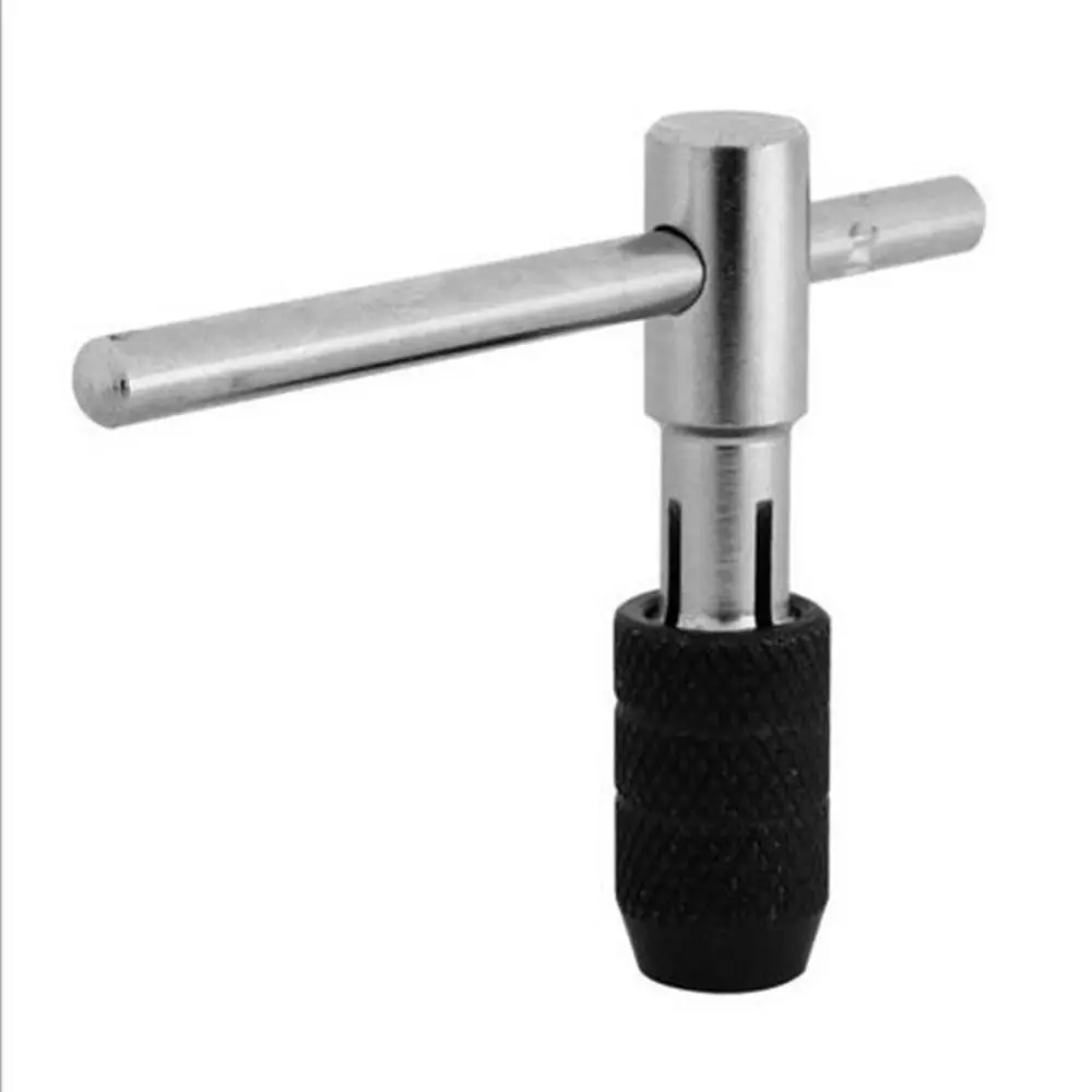 1/8-1/4 Tap Holder Reversible T-handle Tapping Threading Tool Single Tap Wrench