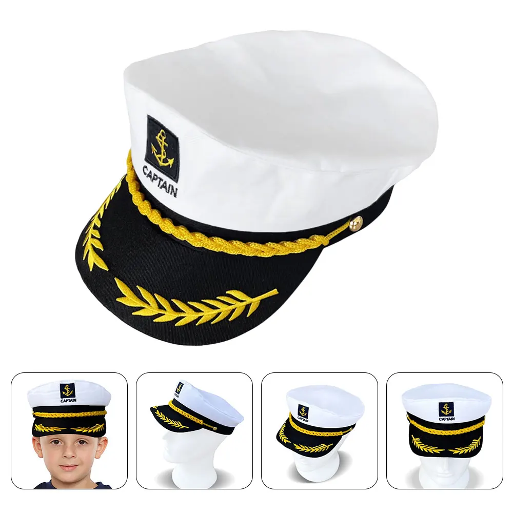 

Sailor Hat for Kids Nautical Cap Lightweight Adjustable Size Breathable Material Role Play Party Cosplay Outdoor Sun Hat Captain