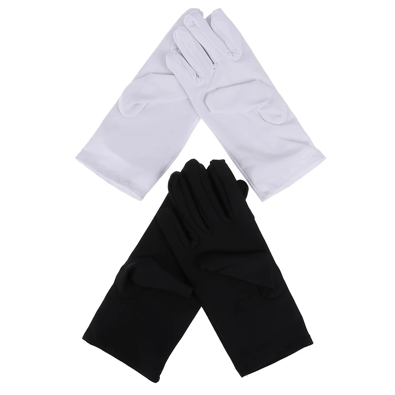 

1 Pair Solid White Khan Cloth Cotton Gloves For Rituals And Performance Use