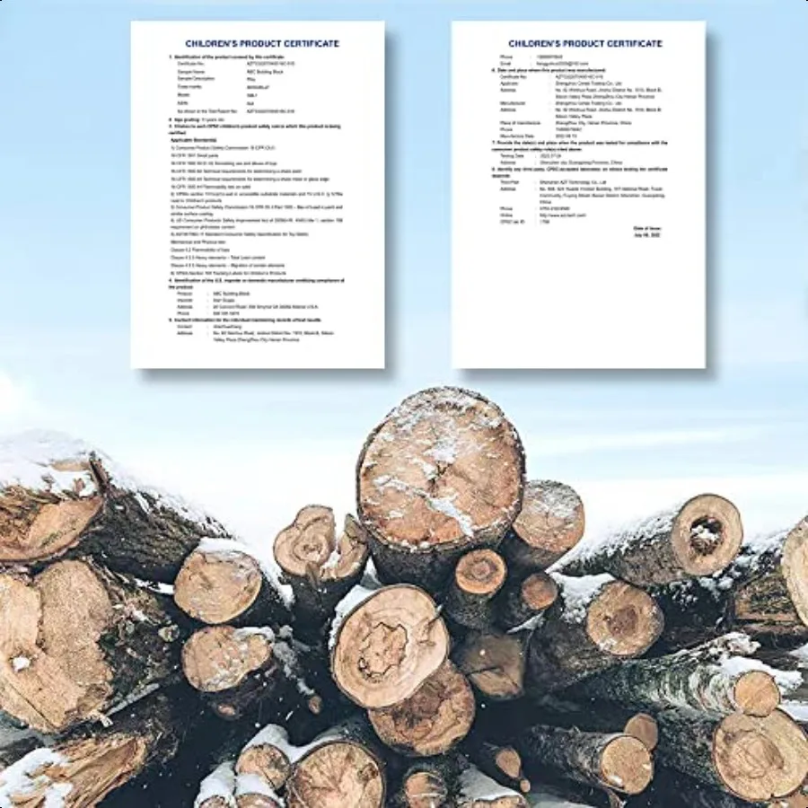 Houten BlokkenABC Bouwstenen Houten Alfabet Baby Blokken Tellen Bouwsteen Set Blokken Speelgoed voor 3 + Jaar Oud 1.18 inch G