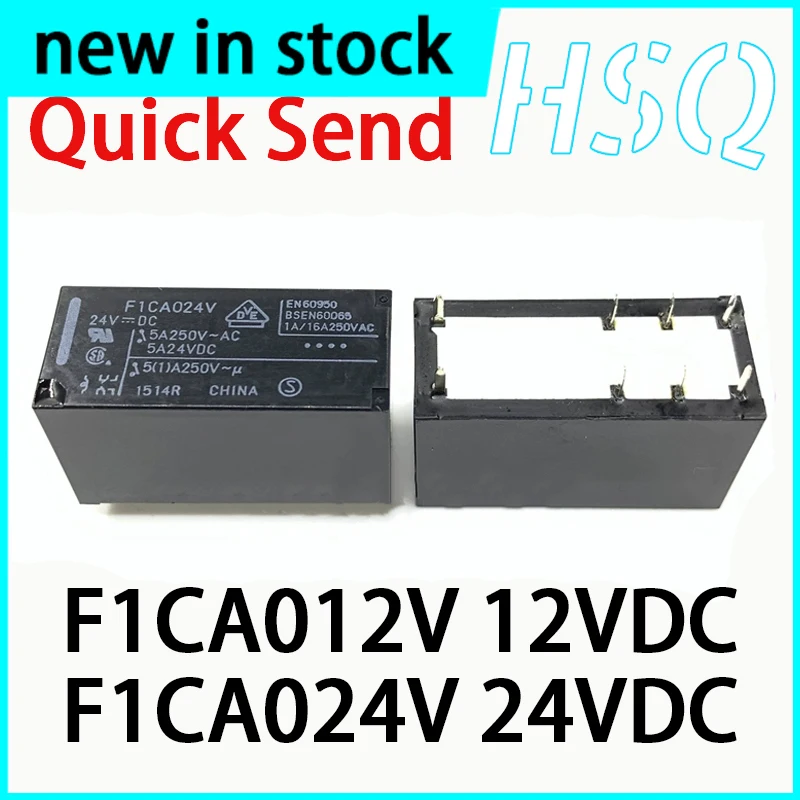 1PCS F1CA012V 12VDC F1CA024V Power Relay 5A 24VDC 8-pin Two Open Two Closed in Stock