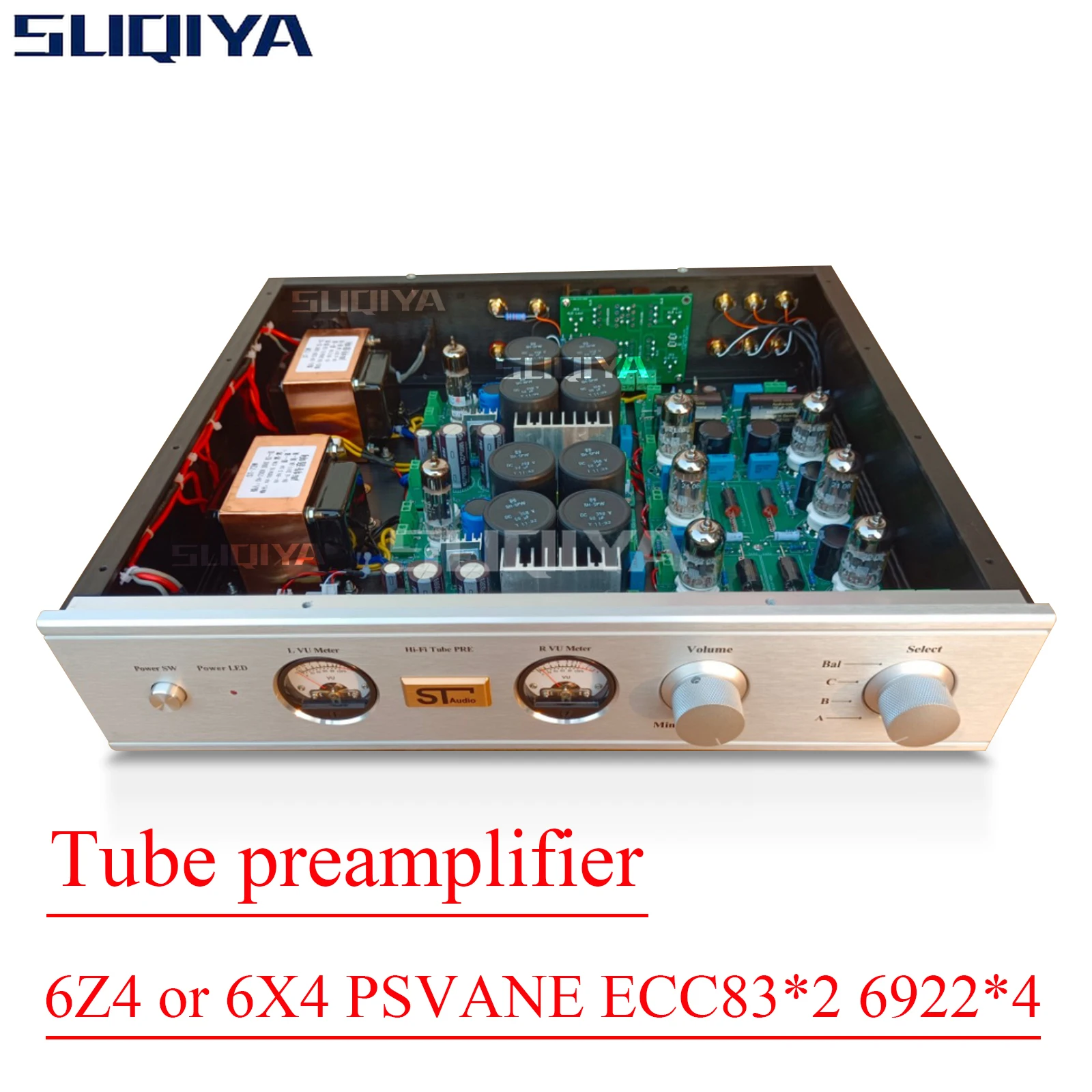 

SUQIYA-6Z4 6X4 ECC83 6922 6DJ8 ECC88 Balanced Tube Preamp Amplifier HiFi Audio