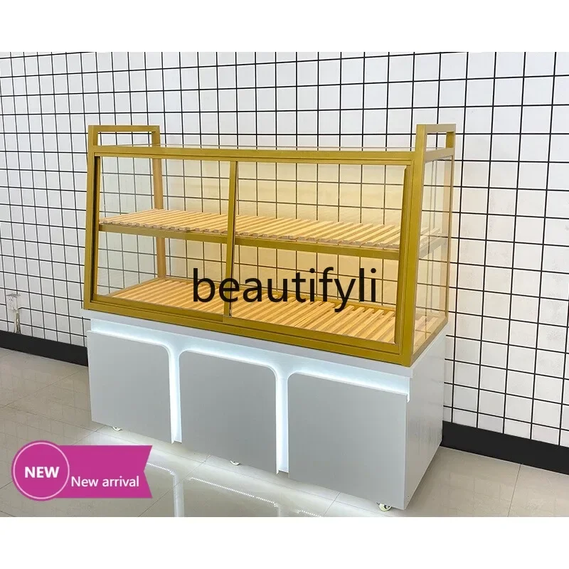 

x Bread, display, Nakajima side cabinet bakery shelf model display rack, sliding door in front of the boothx