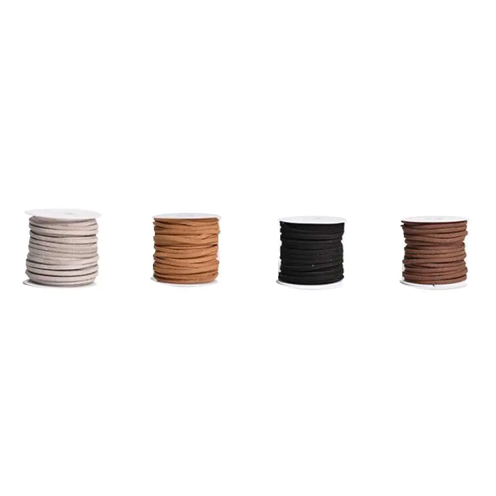 

4pcs BuckskinRope DoubleSidedStrap BeadingLeatherBanderole Ribbon NecklaceBracelet CraftProject Handmade JewelryMaking