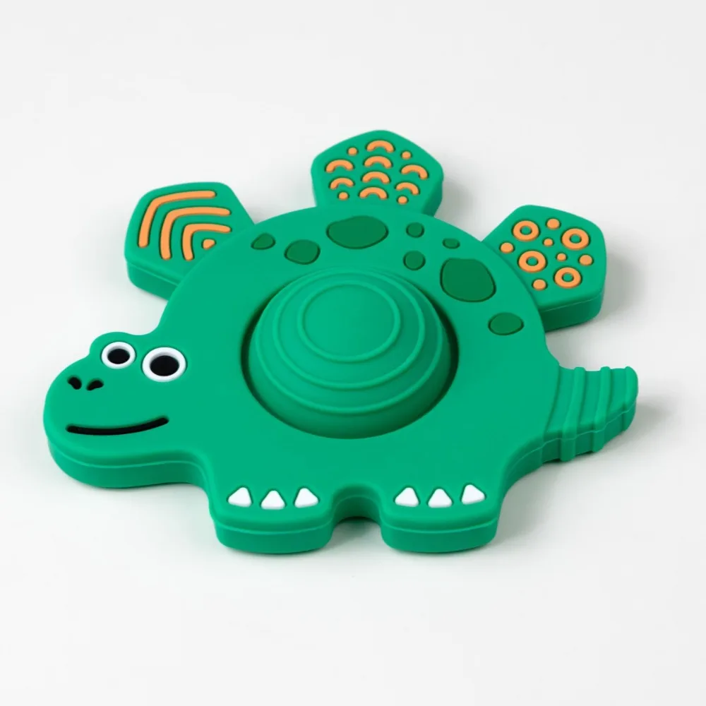 Juguetes para la dentición del bebé de 3,3 pulgadas, dinosaurio de silicona, pegamento para dientes infantiles, juguete suave multicolor, juguetes para masticar para bebés, regalos