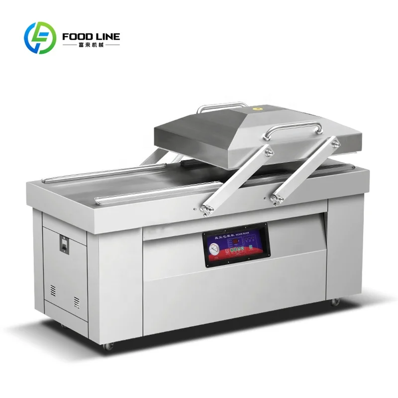 Customized Double Chamber Electric Automatic Vacuum Packing Machine with Paper/Pouch Packaging for Hardware & Textile Commodity