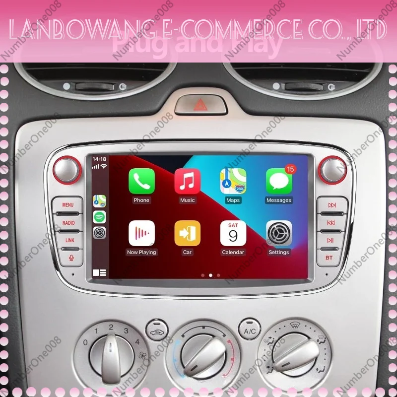 7 Inch HD Android All In One Car GPS Navigation Bluetooth MP5 Player with Reverse Camera Compatible for Ford Focus