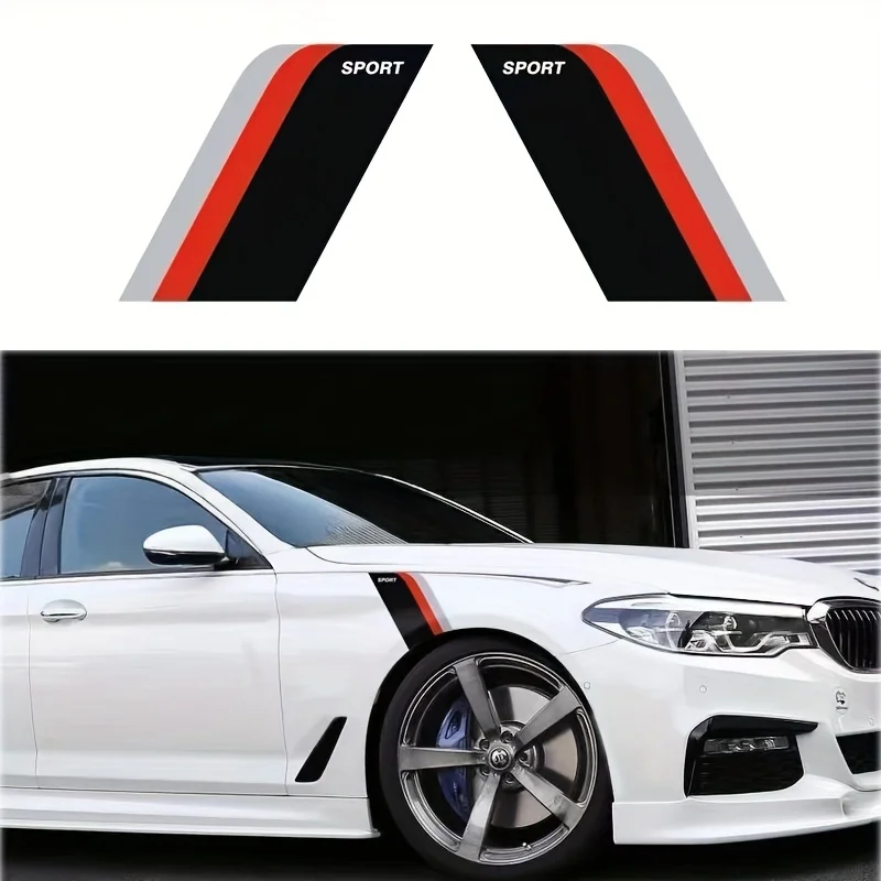 

sports scratches cover the body door scratch-proof strip. 2Pcs creative car wheel eyebrow decoration waterproof sticker,