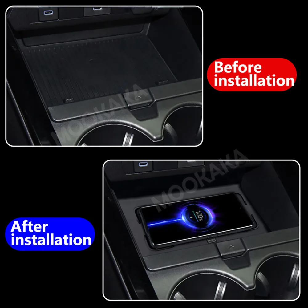 

For Toyota Prius 2023 Quick QI Car Wireless Charger Fast Charging Intelligent Infrared Mobile Phone Dashboard