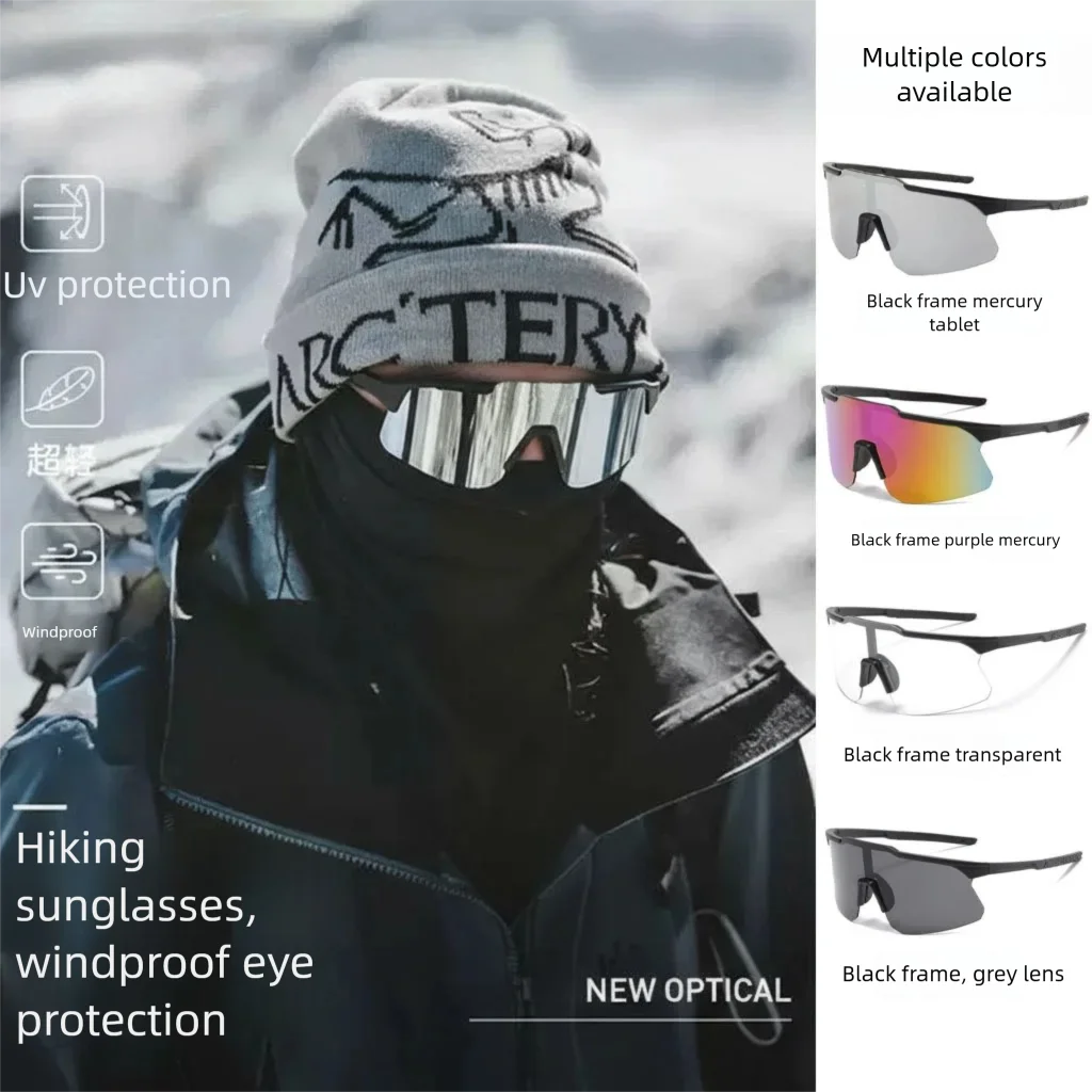 

2025 New Arrival Giant Cycling Sunglasses, UV400 Protection Anti-Fog Windproof Outdoor Sports Glasses for Men Women with Portabl