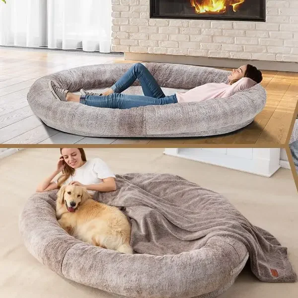

Extra large dog kennel indoor and outdoor lazy sofa bed can be detached and washed casual dog kennels for both dogs