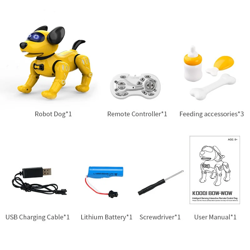 Wireless Electric Pet Remote Control Robot Dog 120Mins Music Dancing Cute Styling Stunt Handstand Touch Sensing RC Robot Dog Toy