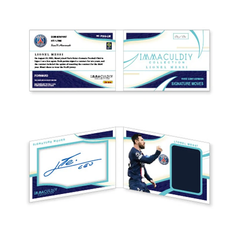 2024 Panini Diy Imm Style Ballsuperstar Signature Collection Card Messi Ronaldo Fan Gift Available for Collection