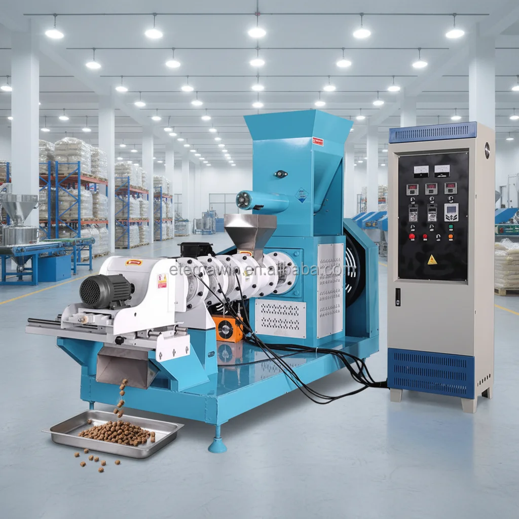 300Kg/H -500Kg/H Floating Fish Feed Pellet Making Machine Pet Dog Feed Extruder Production Line With Cheap Price - view 3