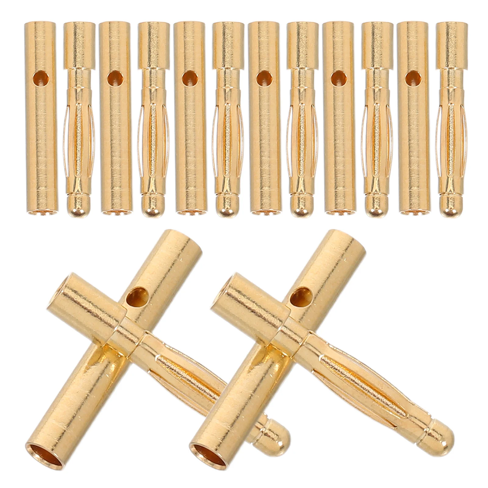 

30 set Gold Plated Banana Plugs 2.0Mm Brass Connectors For Rc Motor Aircraft Boat Helicopter Audio Adapter