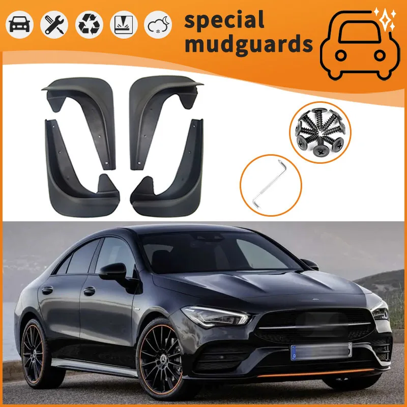 

For 19-21 Mercedes Benz CLA models Mudguards Fender Mudflaps Front Rear Flares Splash Guards Cover Car Accessorie