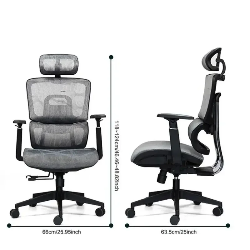 High quality mesh administrative office chair with lifting design and wheels for easy mobility