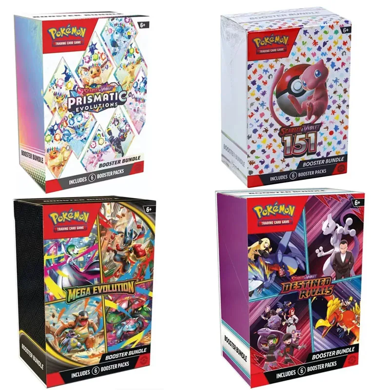Cartão Pokémon v10 Booster Phantasmal Destined Rival Prismatic Evolutions Scarlet Violet 151 Inglês Booster Cartão de Transação Brinquedo