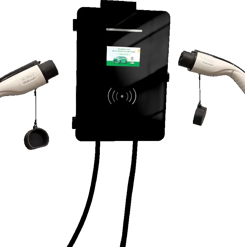 7kW 14kW 22kW Dual  Wall-Mounted EV Charger Type1 Type2 GB/T IP54 220V AC Charging Station for Home Use