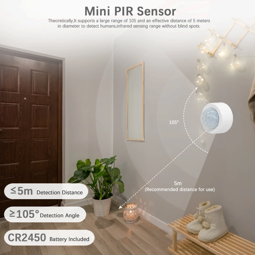 Zigbee PIR Motion Sensor Smart Human Body Movement Wireless Infrared Detector ZigBee Motion Sensor Smart Home Security Alarm