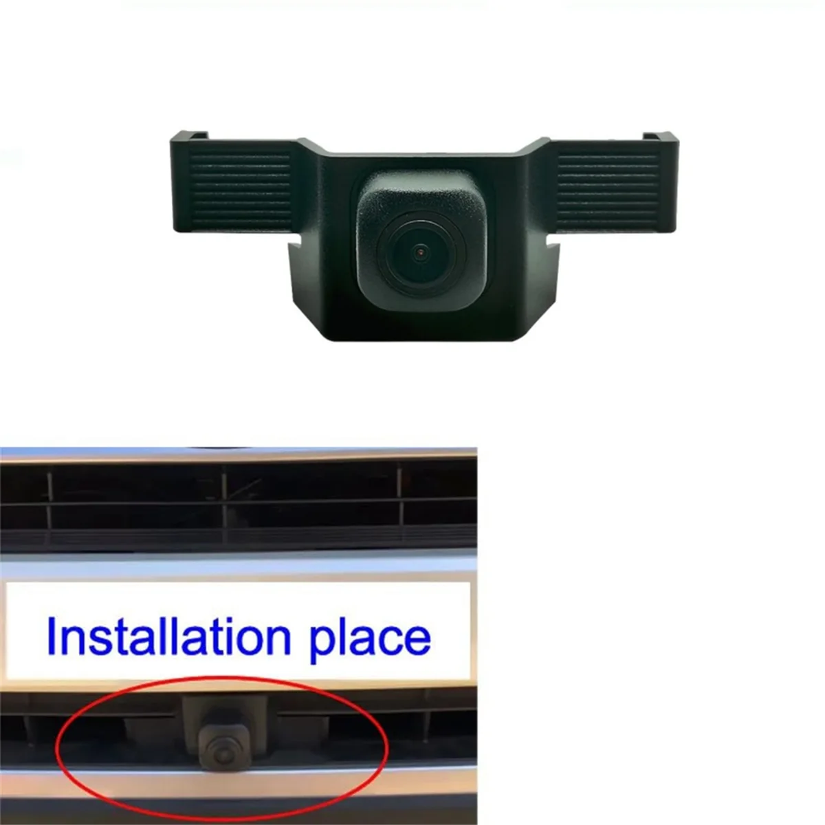 Car Front View Camera HD Waterproof Night Vision Parking Camera for Toyota Highlander 2018-2021 CVBS 720P CCD