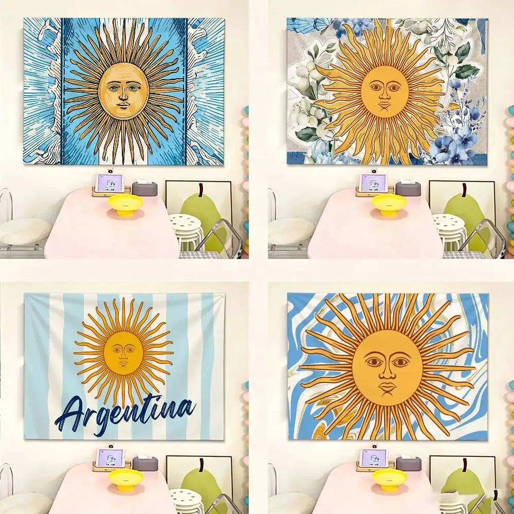 Argentina Flag Aesthetic   Flags Wall Hanging Tapestry Outdoor Garage Room Decorative flag Background Blanket