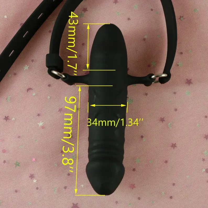 Full Silicone Double Ended Penis Gags,Breathable Gag,Mouth Plug,BDSM Gear for Submissive,Dual Dick Mouth Penetration Gags