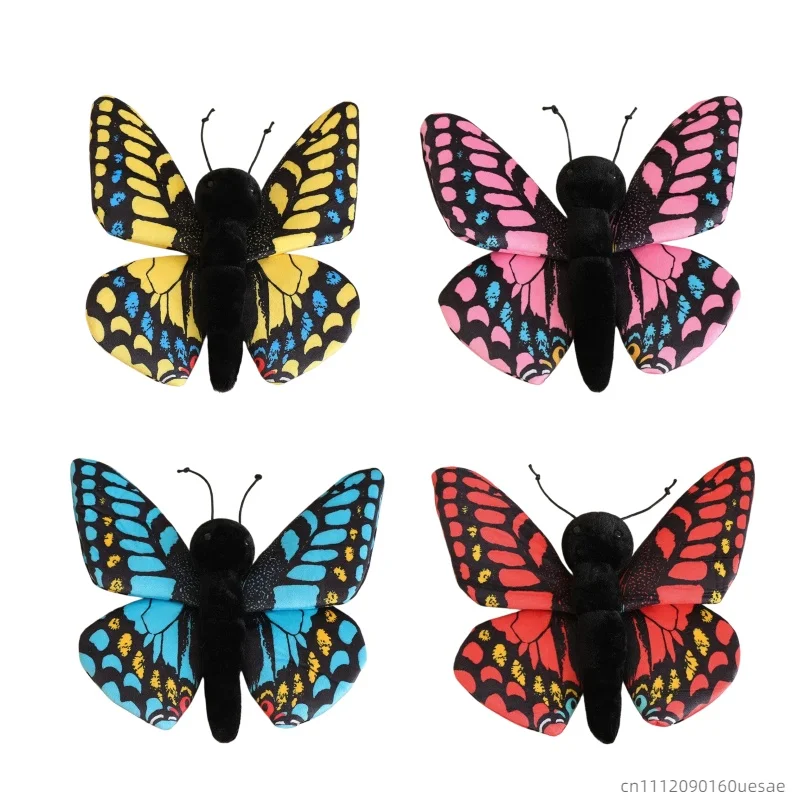 21/31cm Simulated Butterfly Plush Doll Lifelike Insects Butterfly Plush Toy Office Desktop Pets Room Decor Kid Birthday Gift