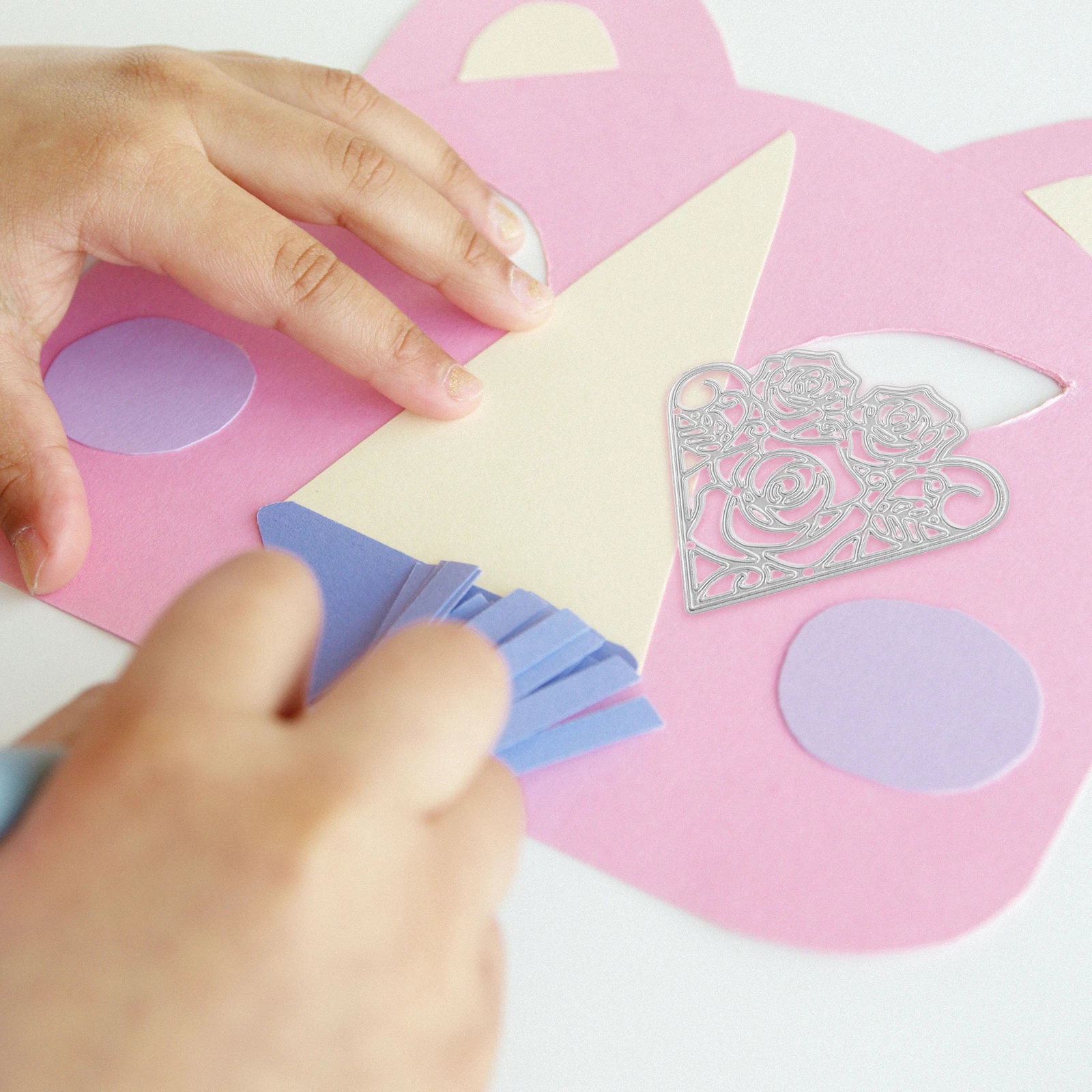 

8pcs Flower Lace Embossing Cutting Die Metal Craft Mold For Diy Greeting Cards Scrapbook Album Paper Card Making Tools