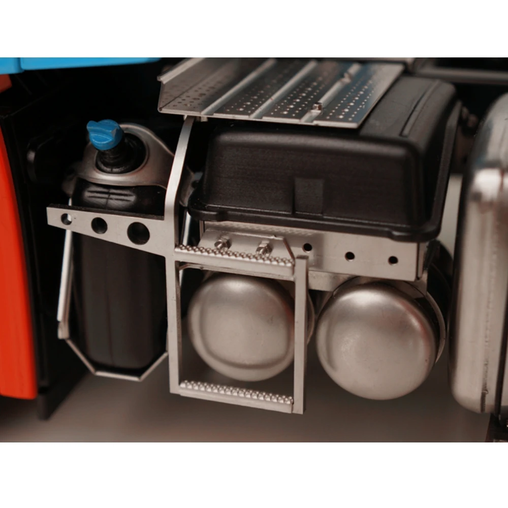 Metal Battery Box Gas Tank Upgrade for 1/14 Tamiya RC Benz 3363 1851 Remote Control DIY Trailer Tipper Dump Truck Toy Parts