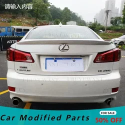 For Lexus IS Series 2006-2012 OLD IS250 IS300 IS350 High Quality Glossy Black Carbon Look Tail Wing Rear Trunk Spoiler Body Kits