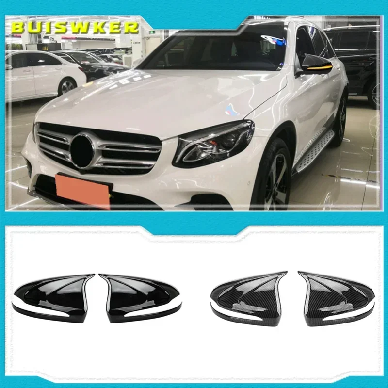 

NEW-for Mercedes Benz C200L Modified New E-Class E300L/GLC260 ABS Car Rearview Mirror Cap Cover Trim Accessories 2 Pcs