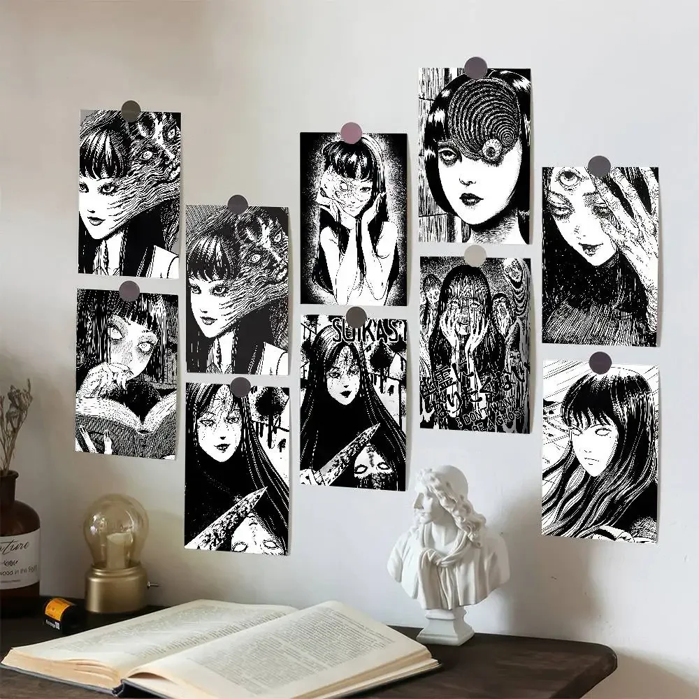 Japan Anime Junji Ito Classic Posters Waterproof Paper Sticker Coffee House Bar Decor Art Wall Stickers