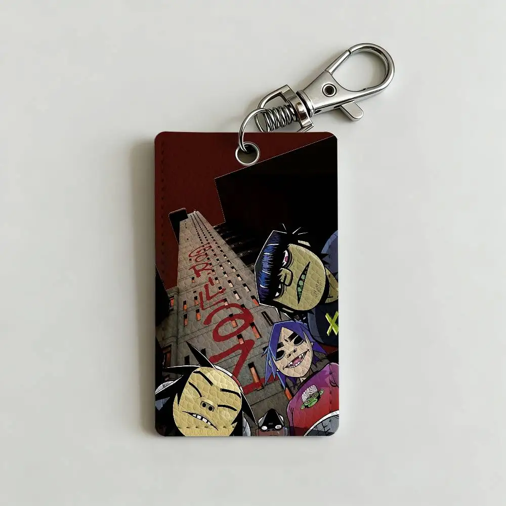 Cool Band G-Gorillaz Card Holder Keychain Badge Holder Card Pass Hang Rope Lariat Lanyard for Key Rings Accessories Gift