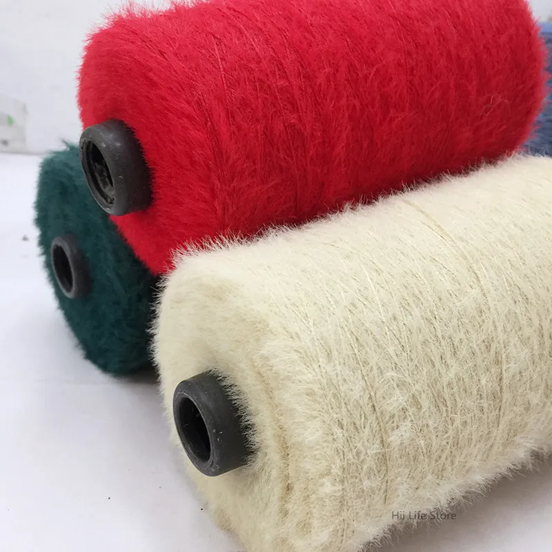 500g Imitation Mink Woolen Yarn Baby Thread Double-sided Woolen Thread DIY Hand-knitted Scarf Shawl Sweater Crochet Thread