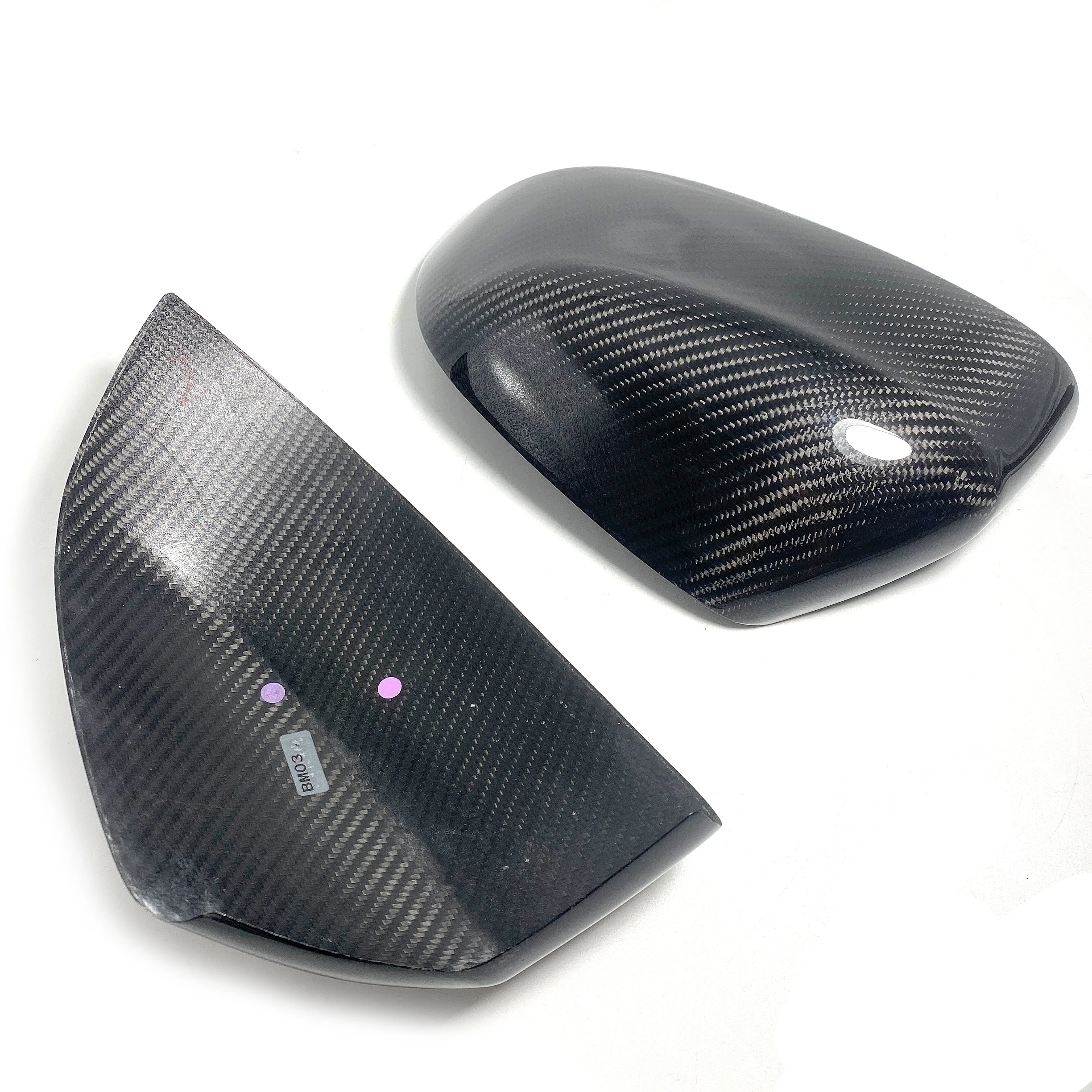 2 Pcs Real Carbon Fiber Cover Add on  Mirror Covers Blind Spot Mirror Fit for BMW 2014-2018 F15 X5 & F16 X6 F26 X4 F25 X3