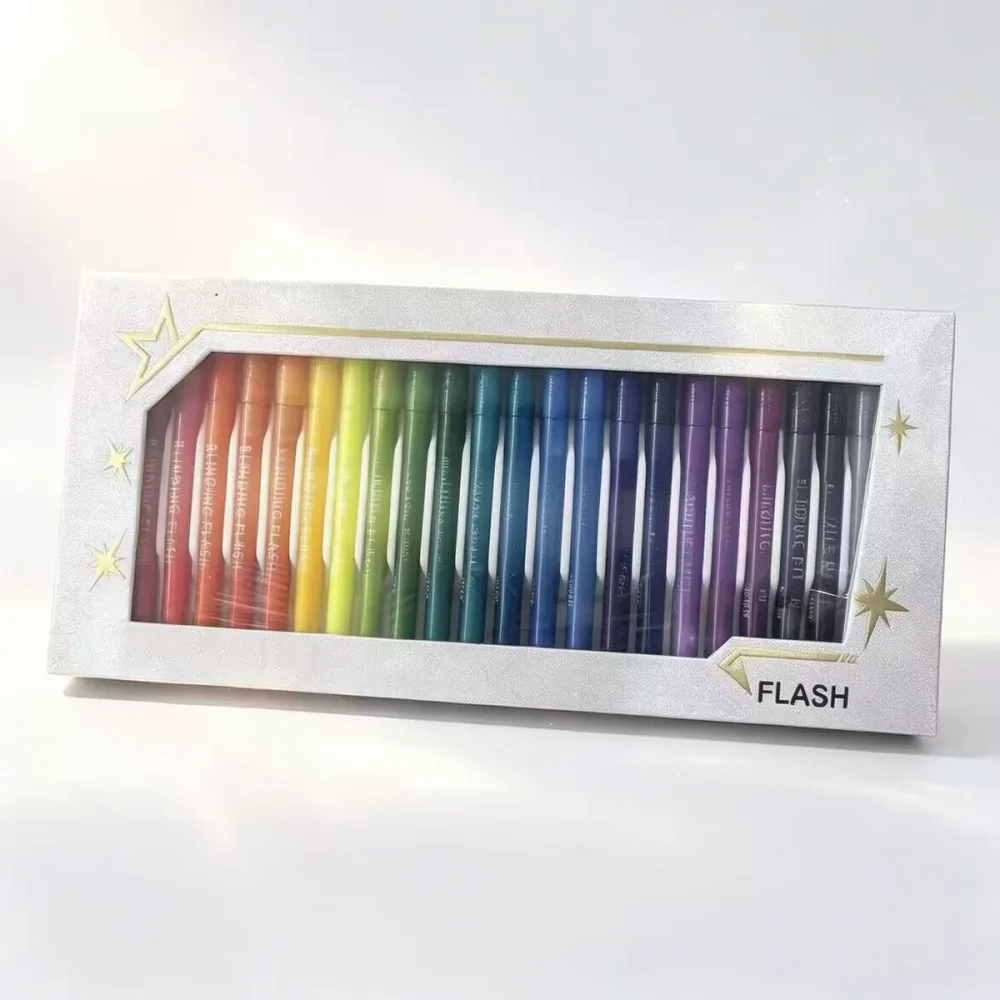 Dual Sided Sparkle Markers For Art Illustration Sketching School Students Stationery Office Decorative Pen Tool