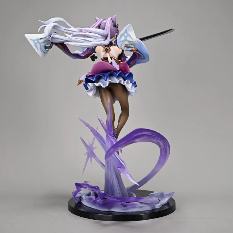 

Genshin Impact Figure 25cm Keqing Combat Version Anime Action Figures PVC Kawaii Collection Model Ornament Doll Toys for Gifts
