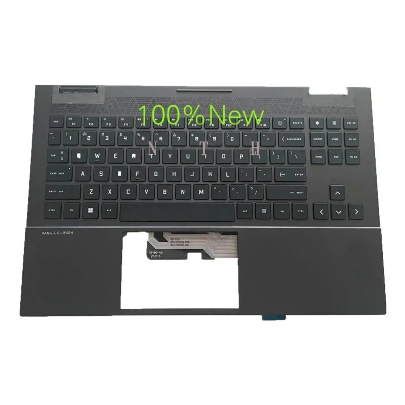 

NTH New For HP OMEN 15-EK 15-AND Palm Rest Cover Keyboard w/ White Backlit M00666-001